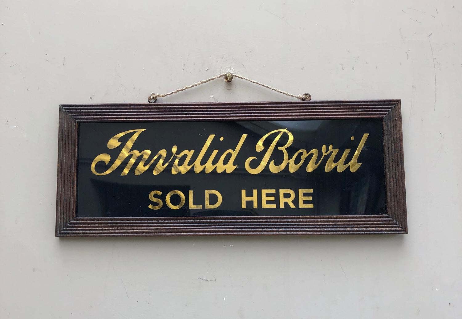 1950-60s Shops Advertising Sign - Invalid Bovril Sold Here