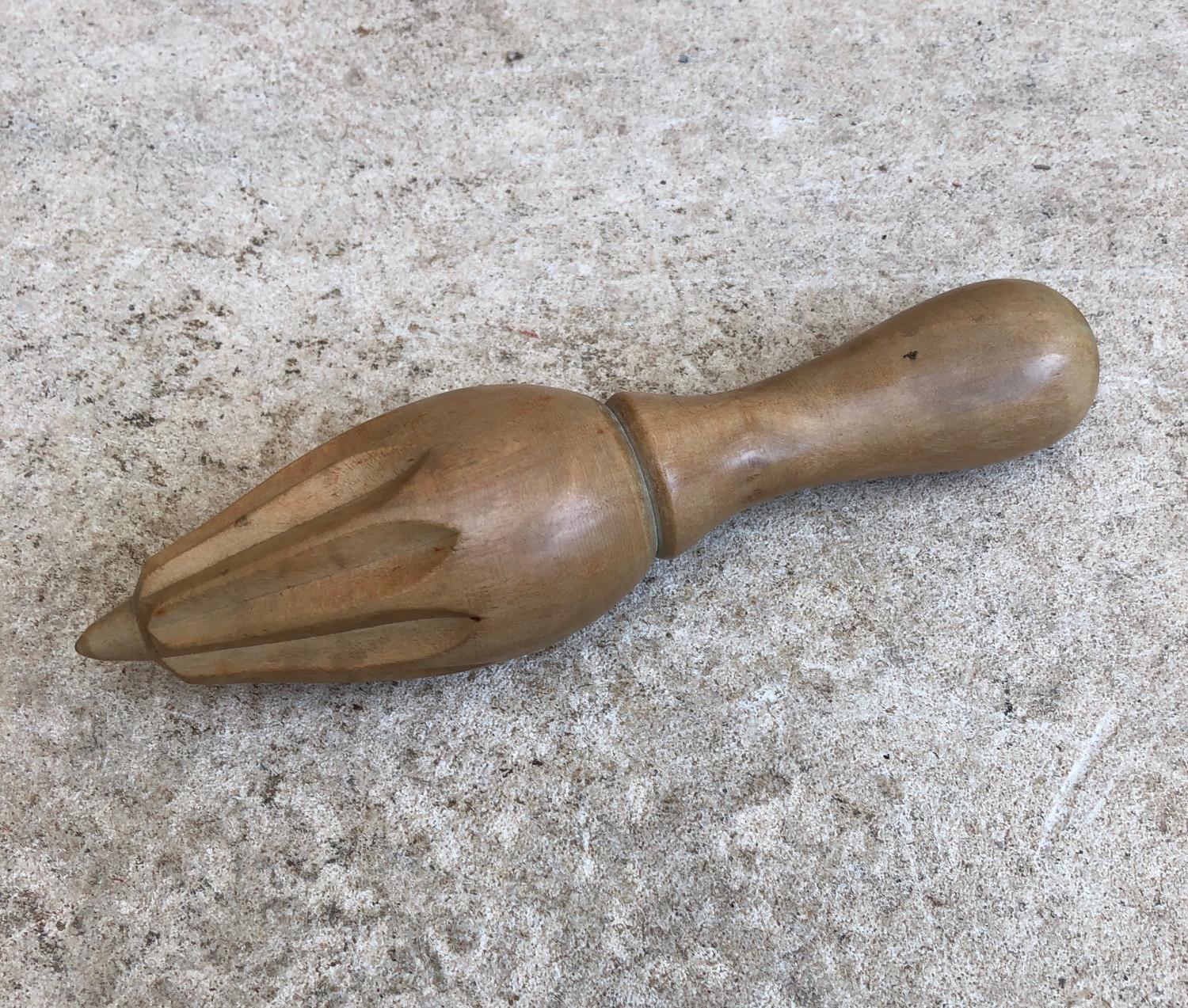 Early 20th Century Carved Treen Lemon Reamer or Squeezer