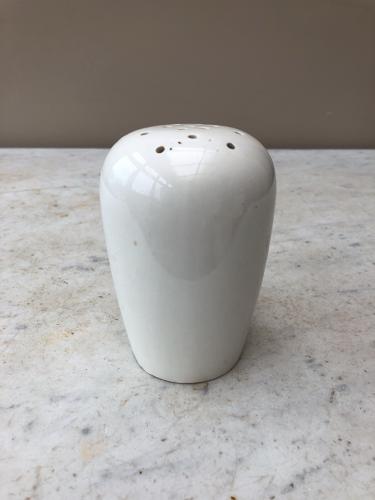 1930s White Ironstone Flour Shaker