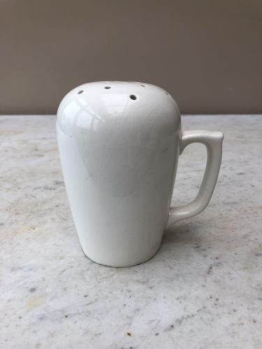 1930s White Ironstone Flour Shaker