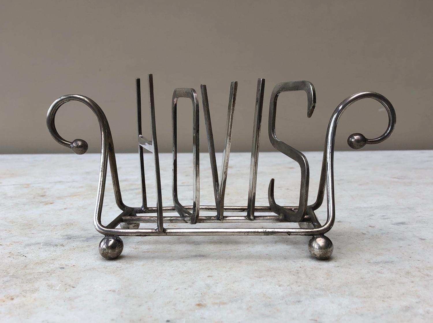 Antique Silver Plate Hovis Advertising Toast Rack