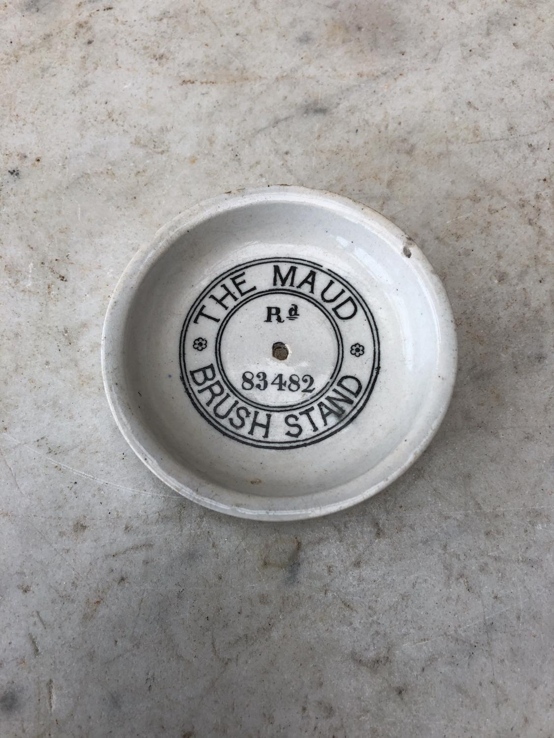Edwardian White Ironstone Advertising Stand - Perfect for Tea Light