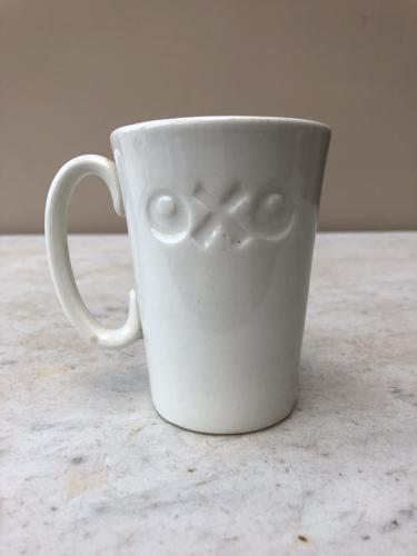 Rare Early 20th Century White Ironstone Advertising Cup - OXO