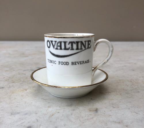 Early 20thC Small Advertising Cup & Saucer - Ovaltine Tonic Food Bever