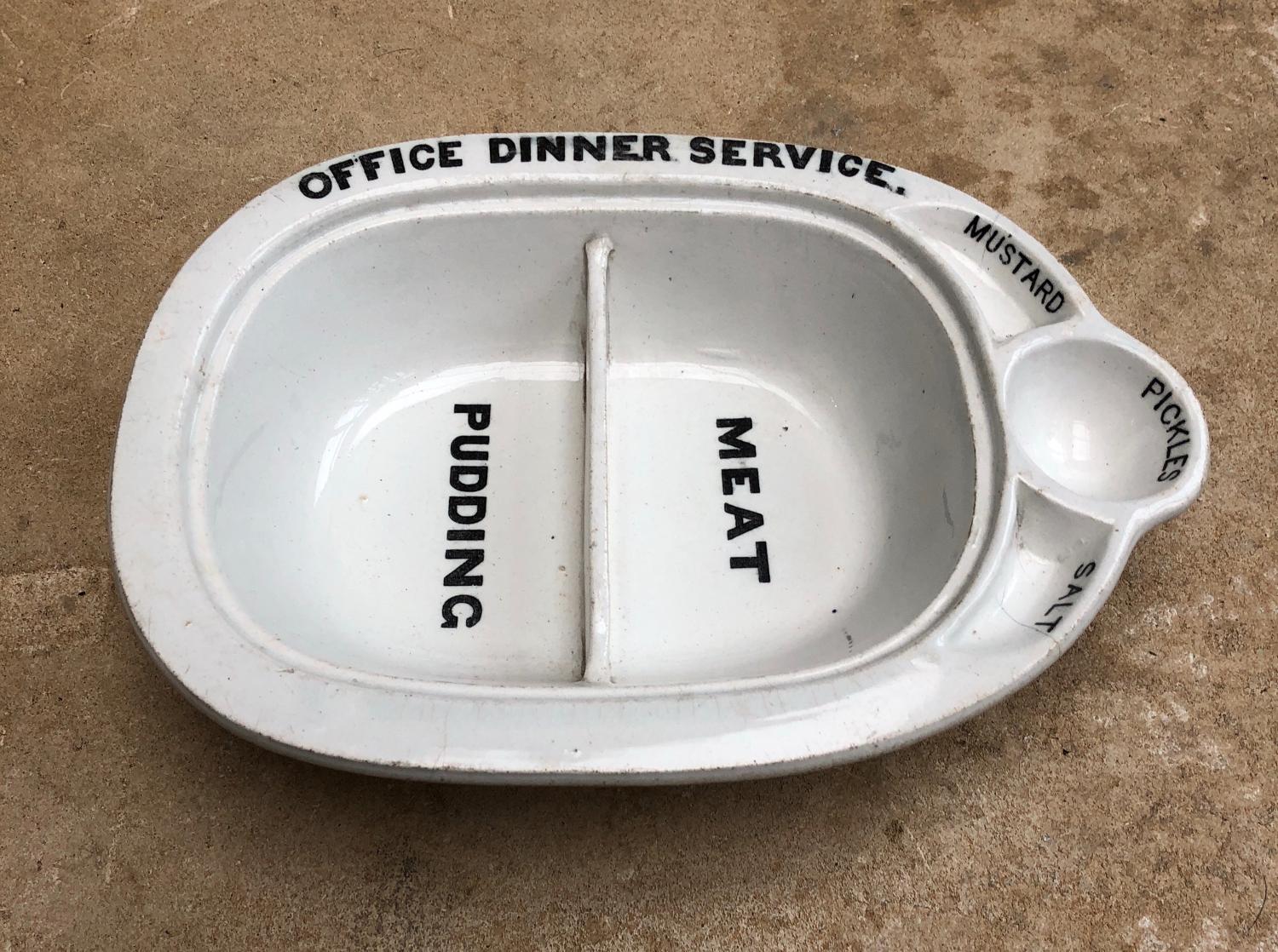 Early 20th Century White Ironstone Meat & Pudding Dish