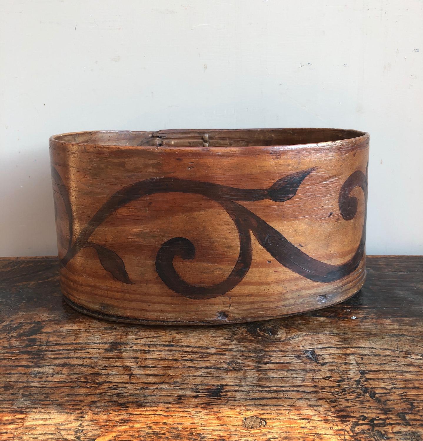 Late Victorian Pine Shaker Bentwood Bowl