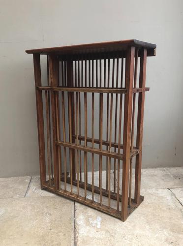 Antique Pine Plate Rack with Cup & Saucer Shelf