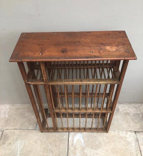Antique Pine Plate Rack with Cup & Saucer Shelf