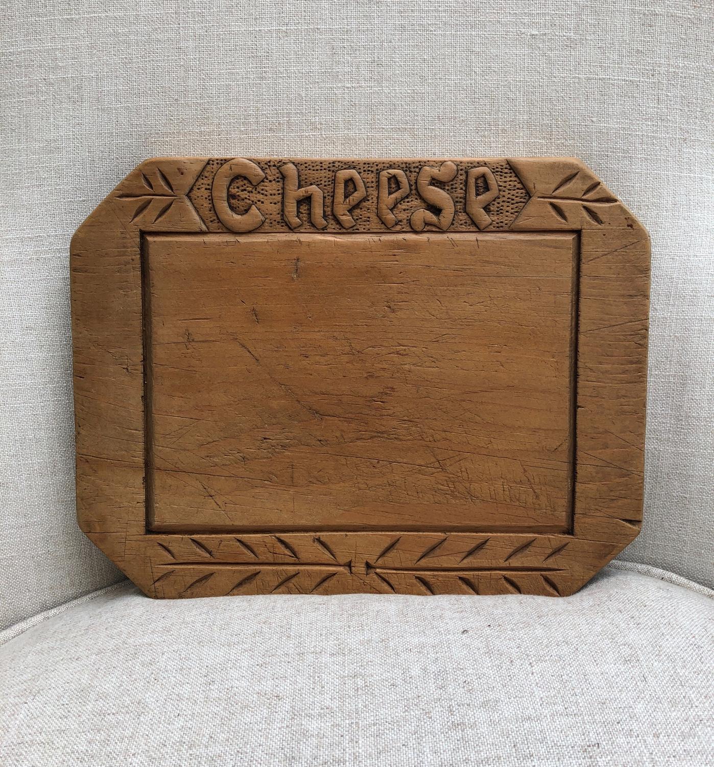 Early 20th Century Carved Cheese Board