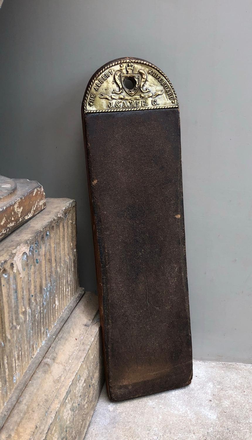Late Victorian Albert Knife Board - Lovely Brass Top