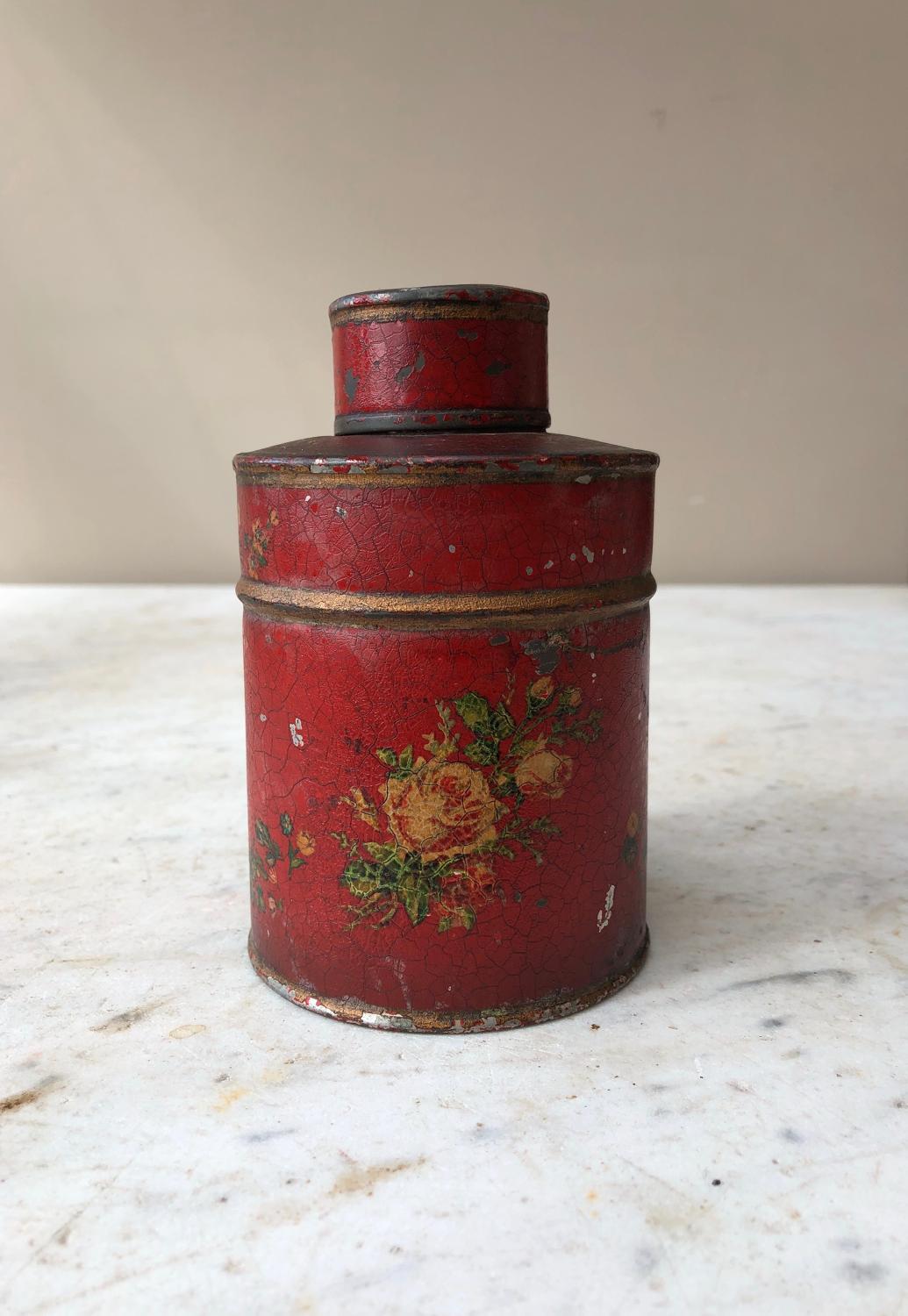 Early 20th Century Toleware Tea Caddy