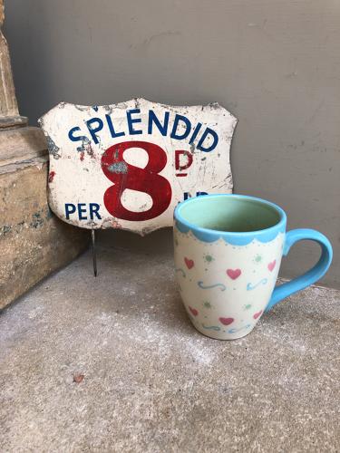 Early 20thC Painted Tin Grocers Signs x 3 - SPLENDID 8D PER LB
