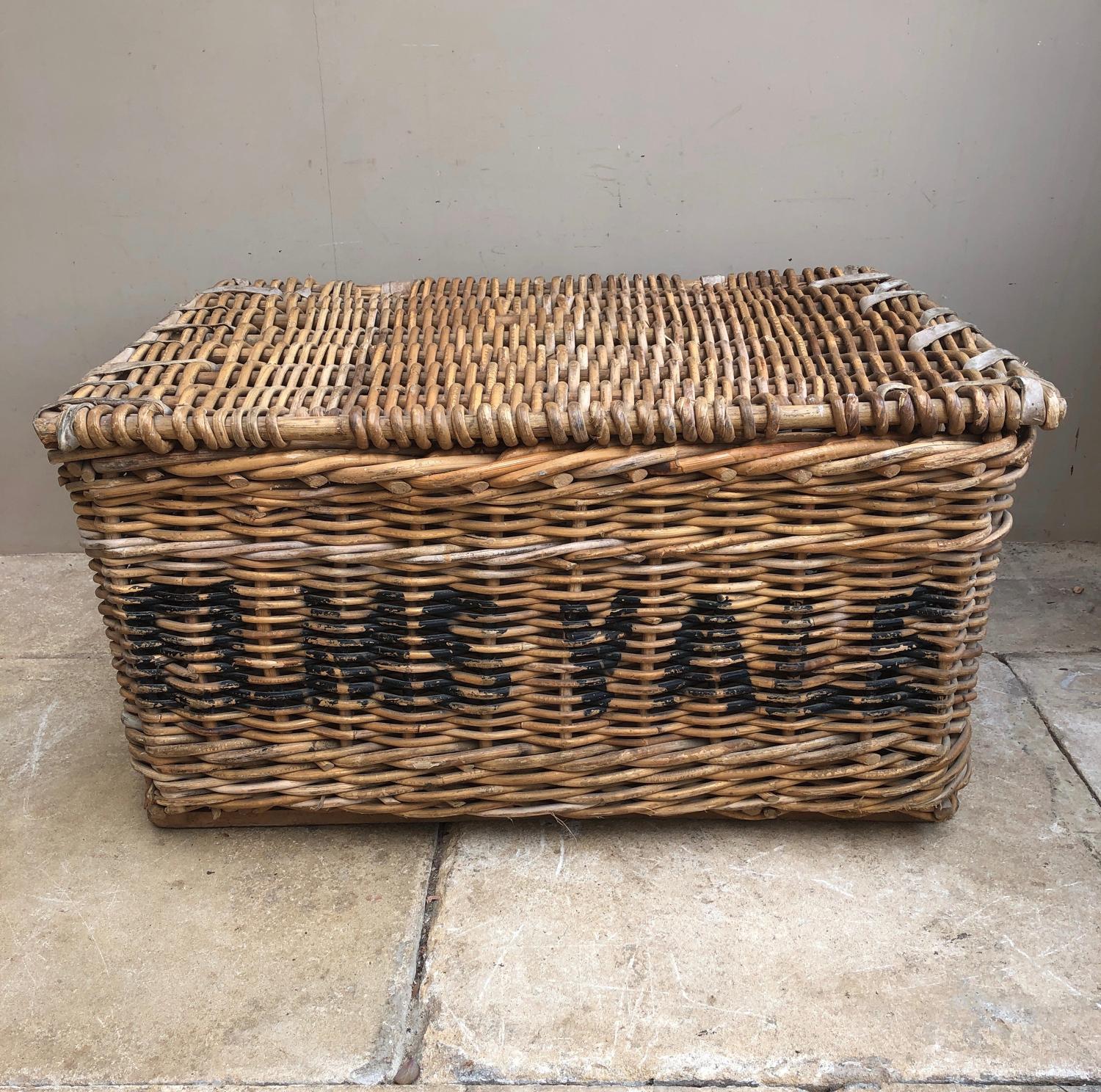 Large Antique Laundry Basket - Elmsvale Dover