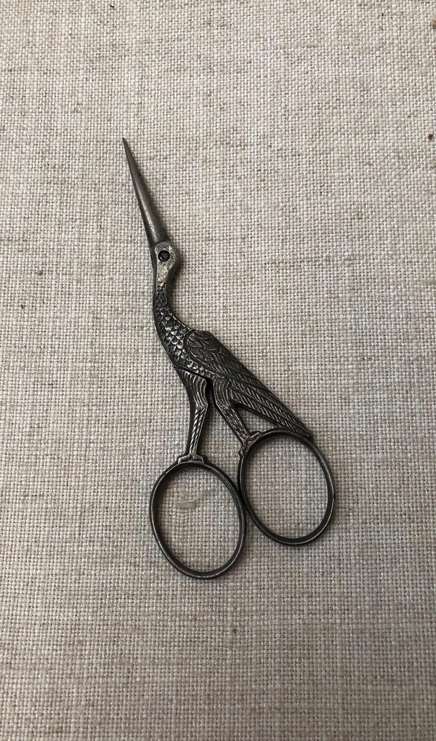 Early 20th Century Finely Detailed Scissors Shaped as a Bird
