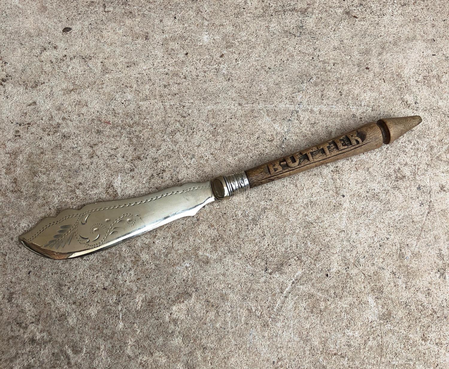 Early 20th Century Carved Butter Knife