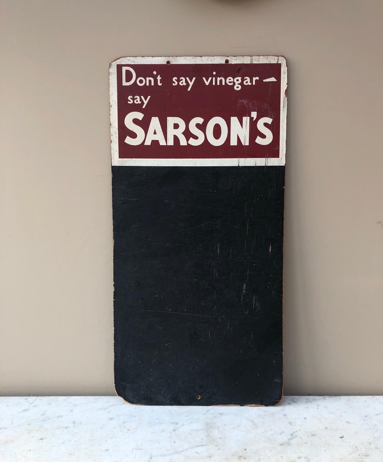 Advertising Blackboard Memo Board - Sarsons Vinegar