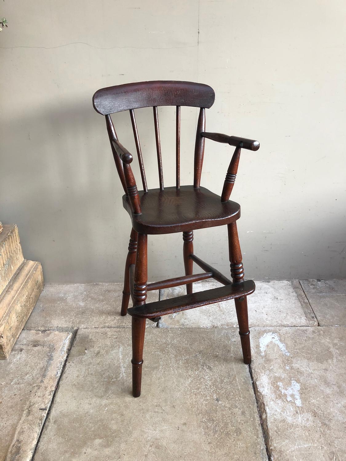 Victorian Childs Stick Back High Chair