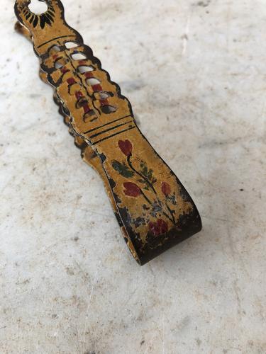 Regency Toleware Sugar Tongs