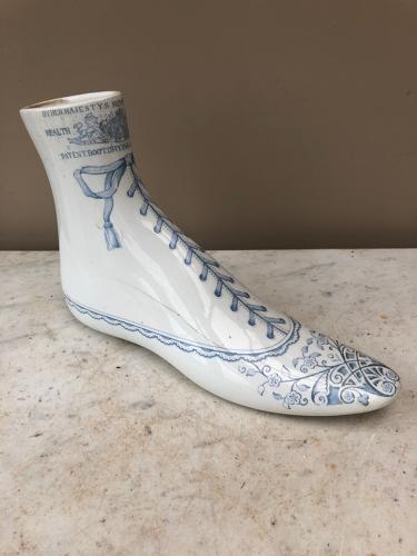 Rare Victorian Lady's Patent Boot Drying & Warming Last.