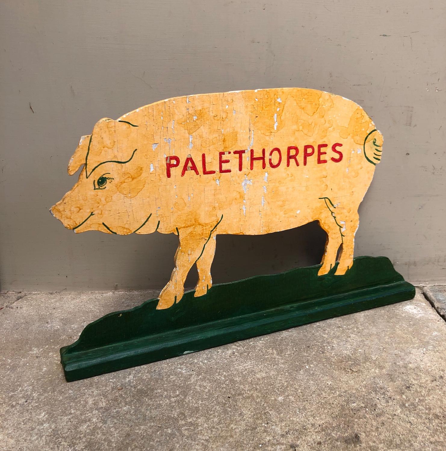 Mid Century Painted Advertising Pig - Palethorpes