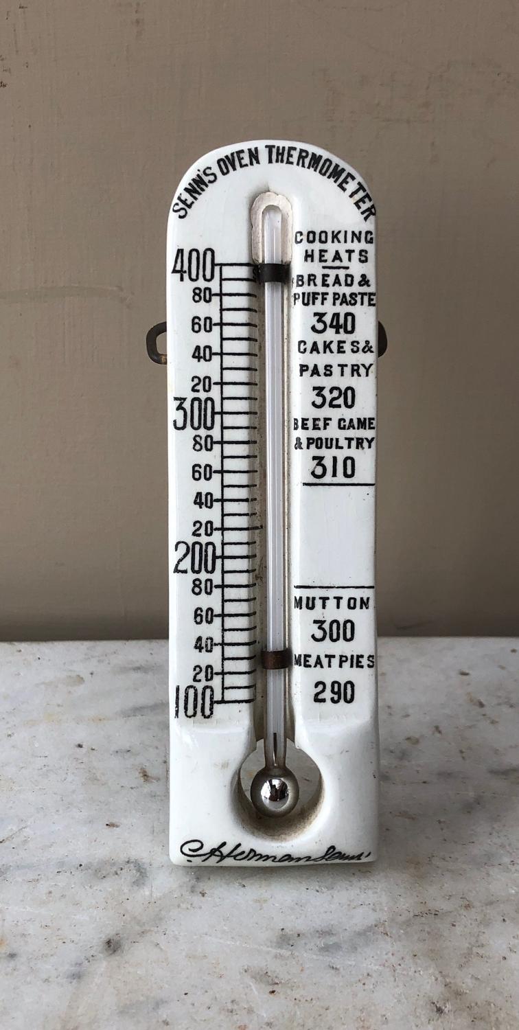 Edwardian Rare Model Ceramic Oven Thermometer