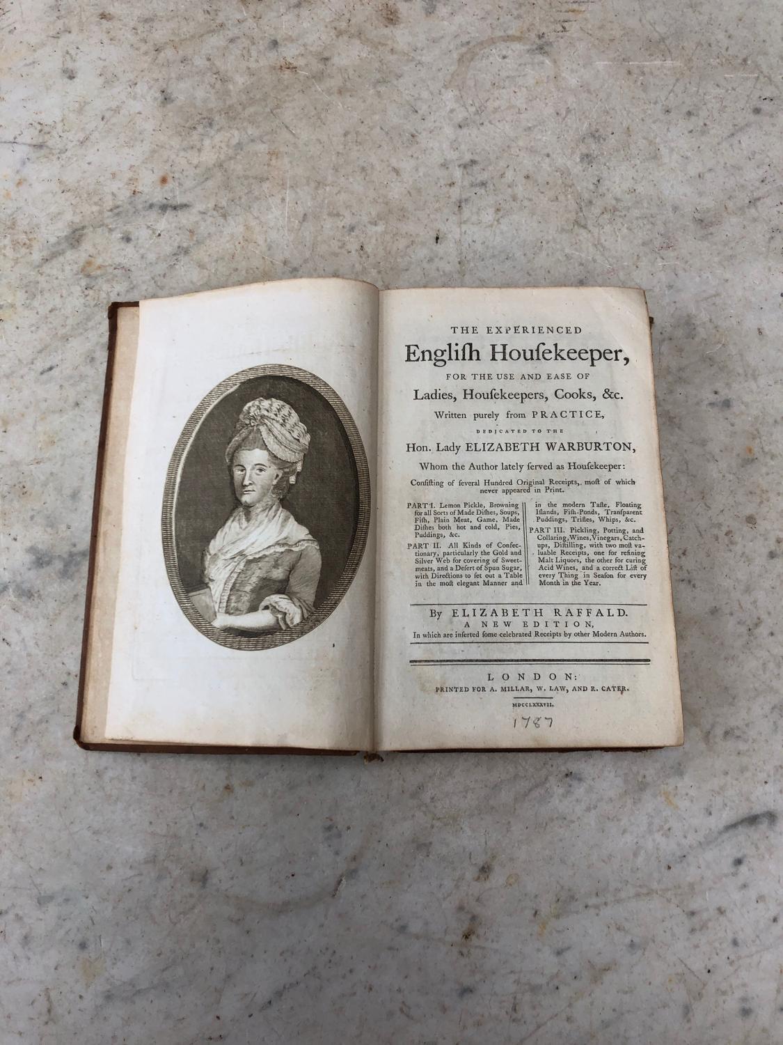 Rare 18thC Cookery Book - The English Housekeeper 1787