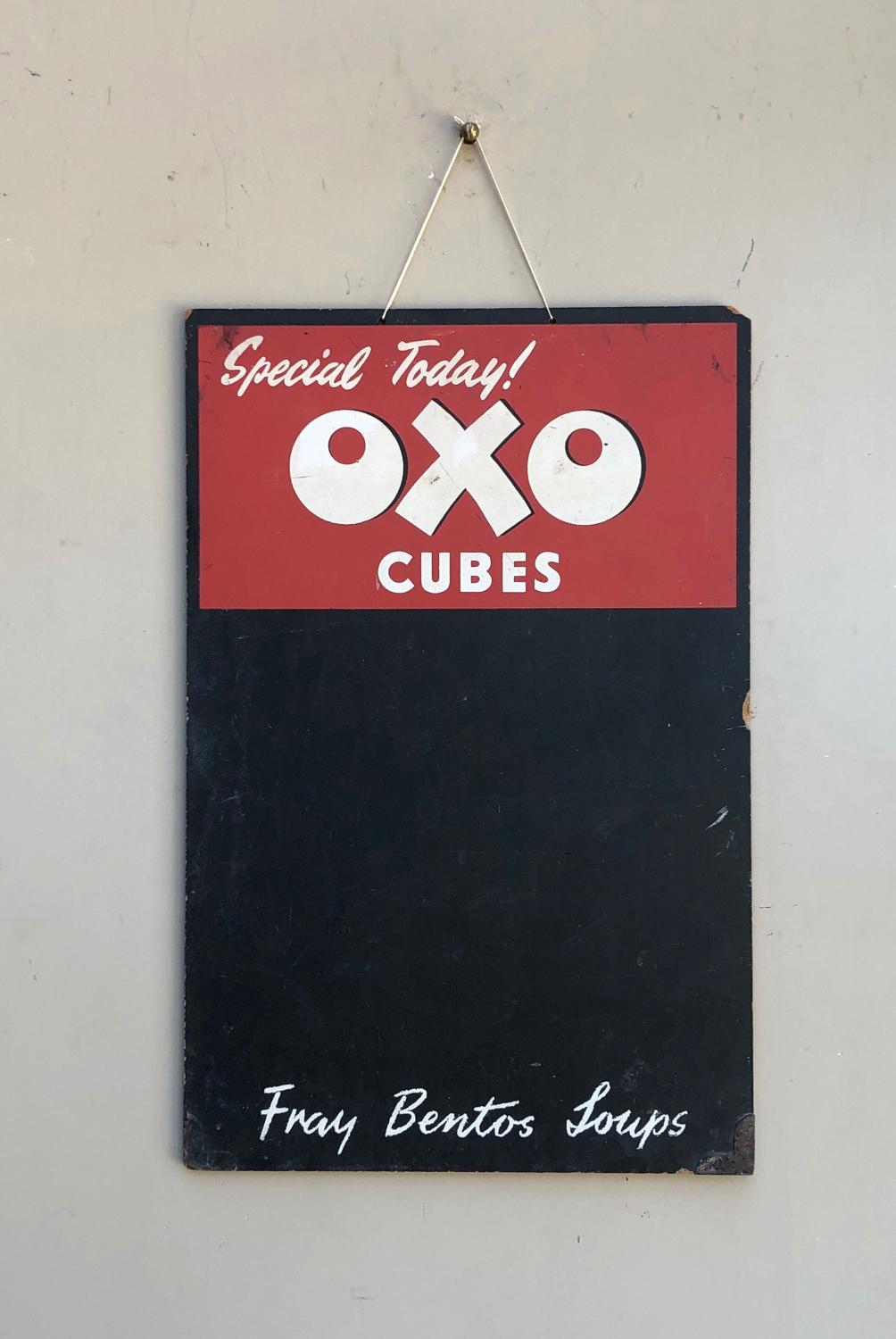 1940/50s Shops Advertising Blackboard - Oxo Cubes