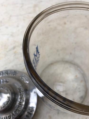 Edwardian Shops Glass Advertising Jar - Meredith & Drew Biscuits