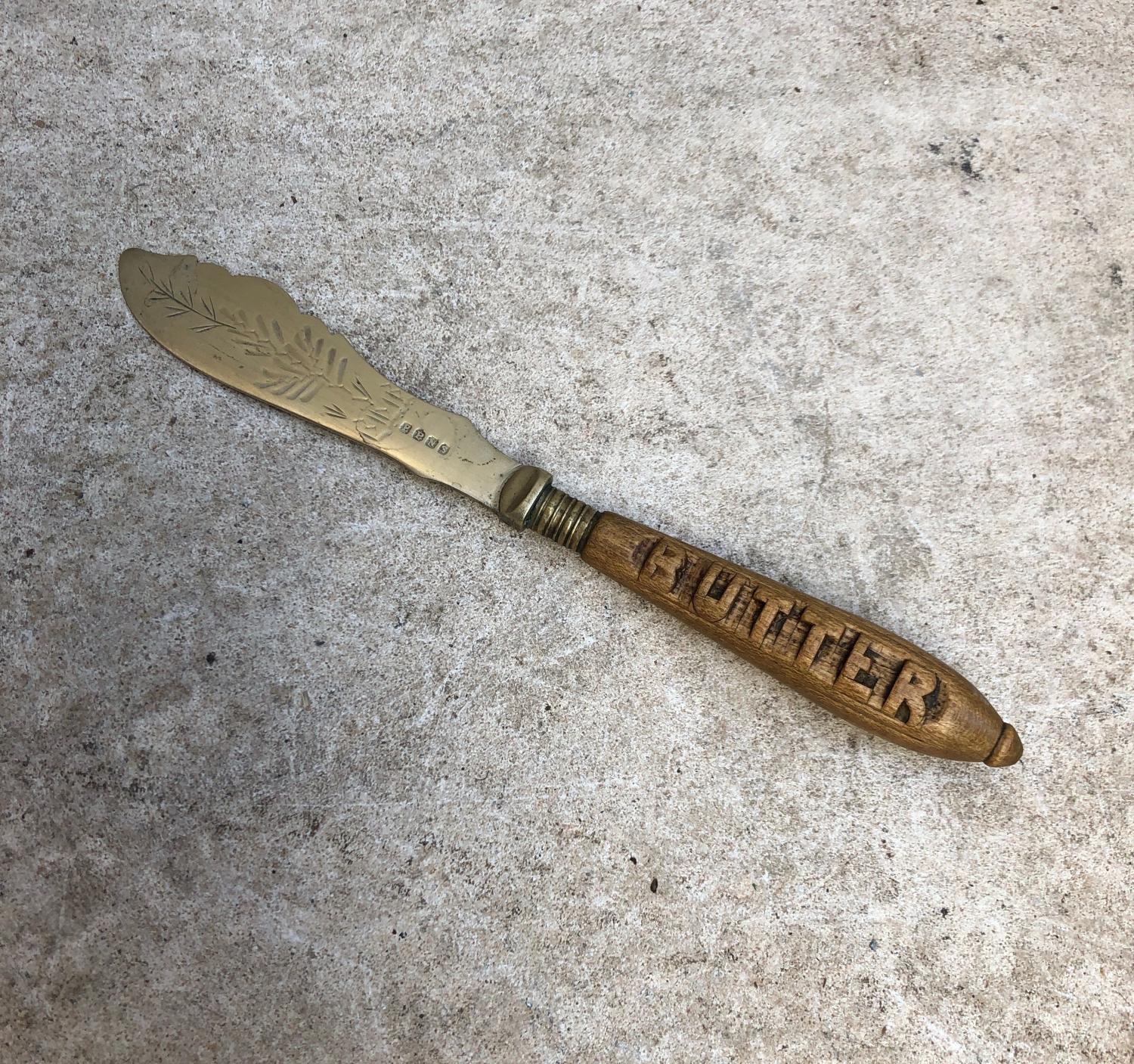 Early 20th Century Carved Butter Knife