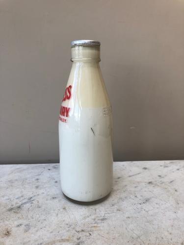 Mid Century Dairy's Display Milk Bottle - Reverse Glass Painted