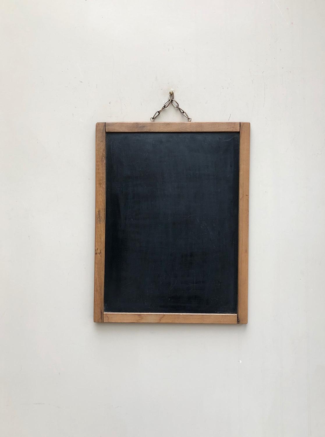 C.1940s Pine Framed Blackboard- Good Large Size for Kitchen Memo Board
