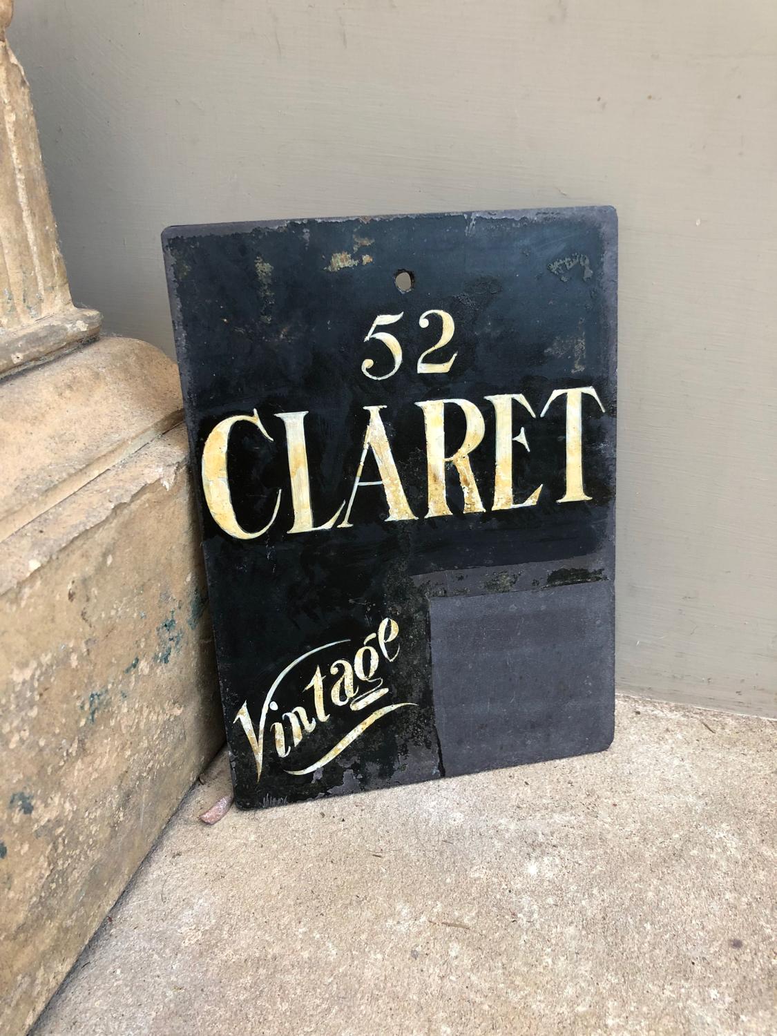 Victorian Slate Cellar Label - Great Original Paint