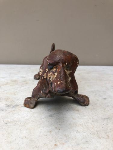 Edwardian Cast Iron Boot Shoe Scraper - Dachshund