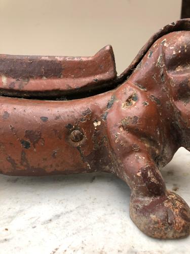 Edwardian Cast Iron Boot Shoe Scraper - Dachshund