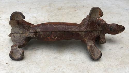 Edwardian Cast Iron Boot Shoe Scraper - Dachshund