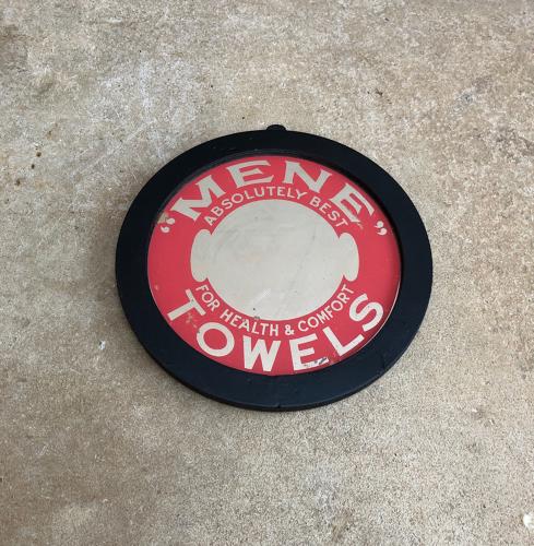 1930s Advertising Mirror - Mene Towels