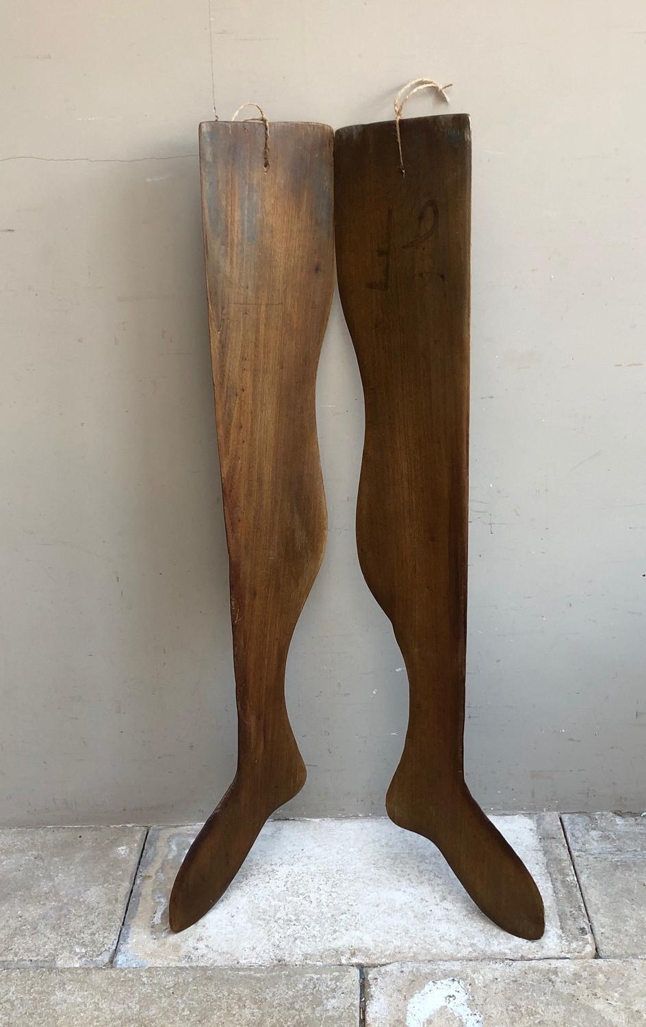 Pair of Edwardian Lady's Full Length Stocking Driers or Stretchers