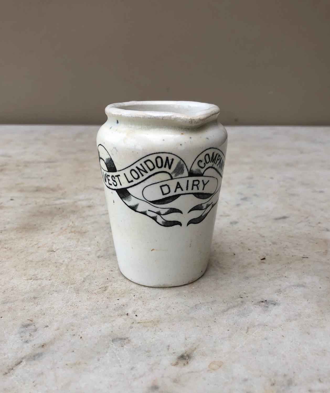 Late Victorian West London Dairy Limited Milk Cream Jug