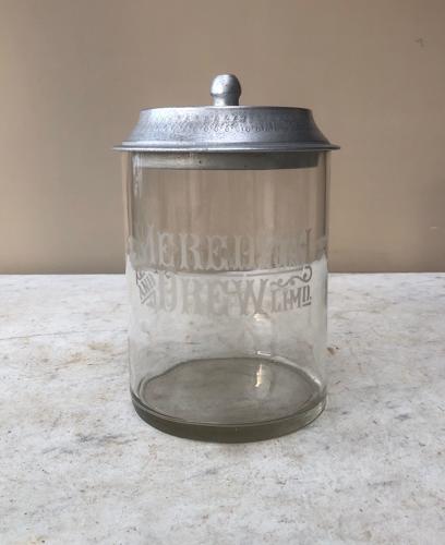 1920s Shops Advertising Jar - Double Sided Meredith & Drew Biscuits