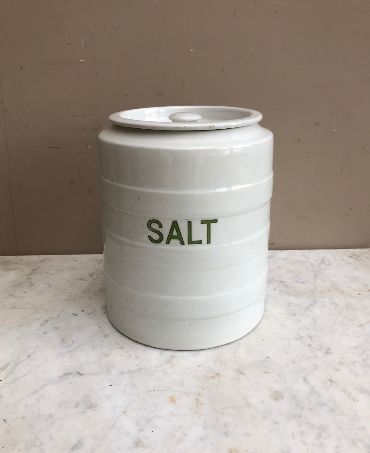 Large Grimwades Hooped Kitchen Storage Jar - Salt