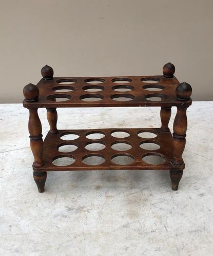 Victorian Treen Two Tier Egg Rack for Two Dozen Eggs c.1880