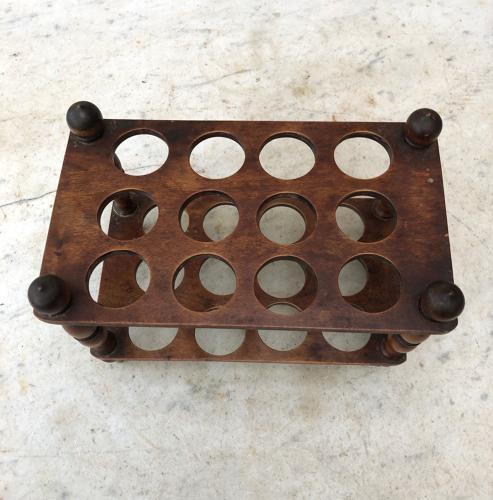 Victorian Treen Two Tier Egg Rack for Two Dozen Eggs c.1880