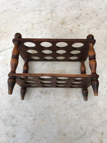 Victorian Treen Two Tier Egg Rack for Two Dozen Eggs c.1880