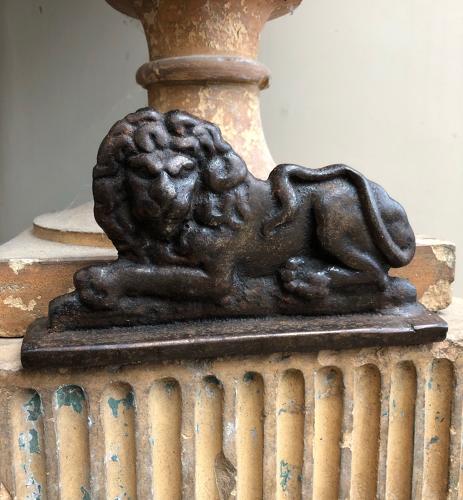 Victorian Cast Iron Lion Chimney Piece - Door Stop