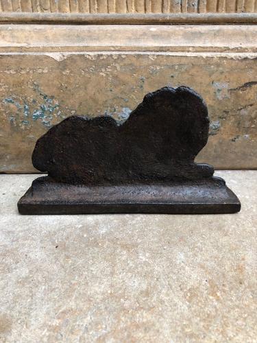 Victorian Cast Iron Lion Chimney Piece - Door Stop