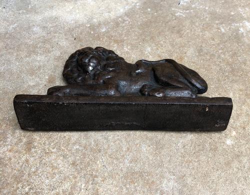 Victorian Cast Iron Lion Chimney Piece - Door Stop