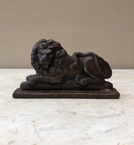 Victorian Cast Iron Lion Chimney Piece - Door Stop