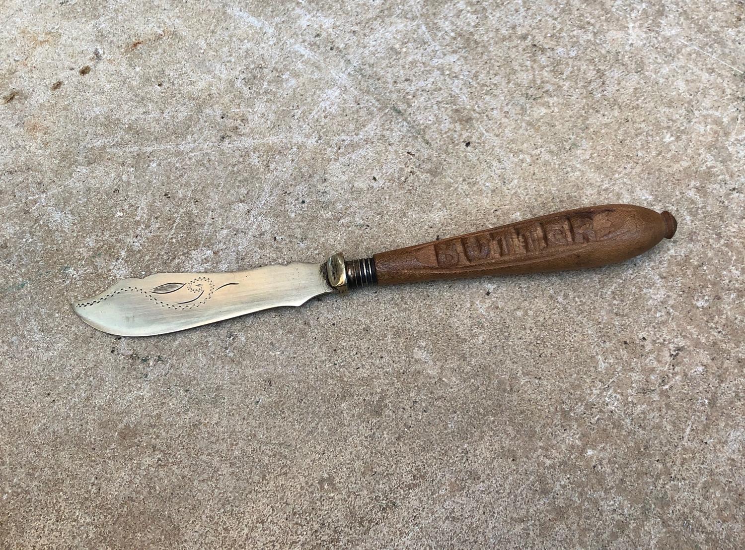 Edwardian Carved Butter Knife