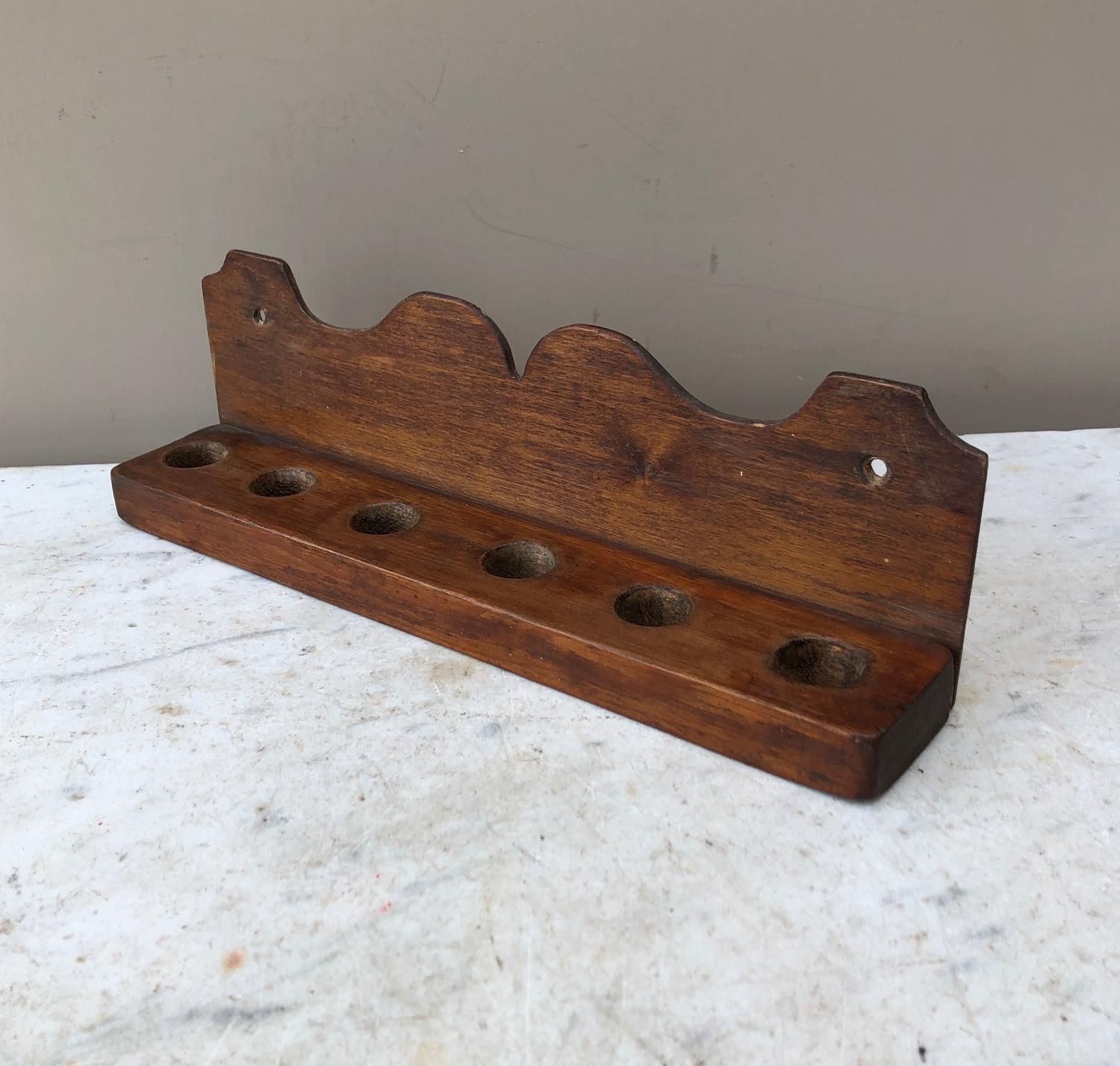 Early 20th Century Wall Hung Spoon Rack with Pretty Shaped Back.