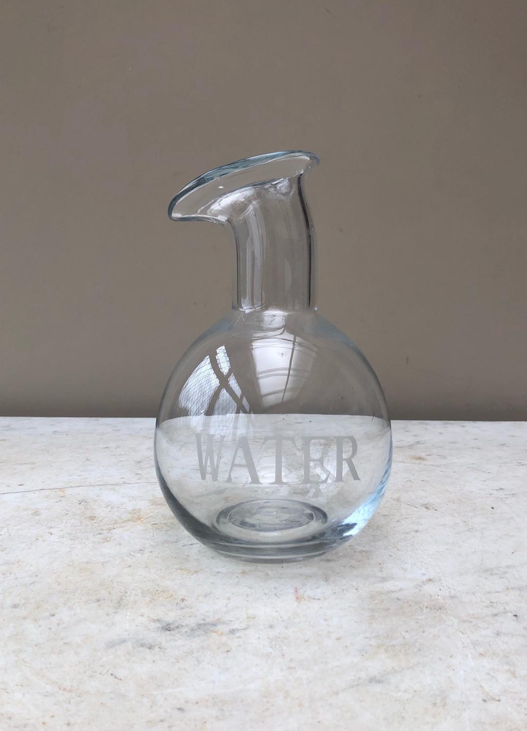 Early 20th Century Etched Glass Carafe - Water